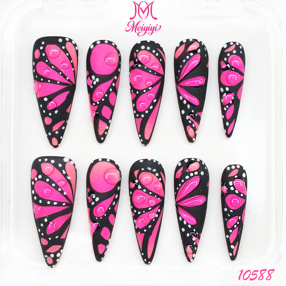 10588-MYY's designer original high-end design customized luxury hand-painted wearable nail art