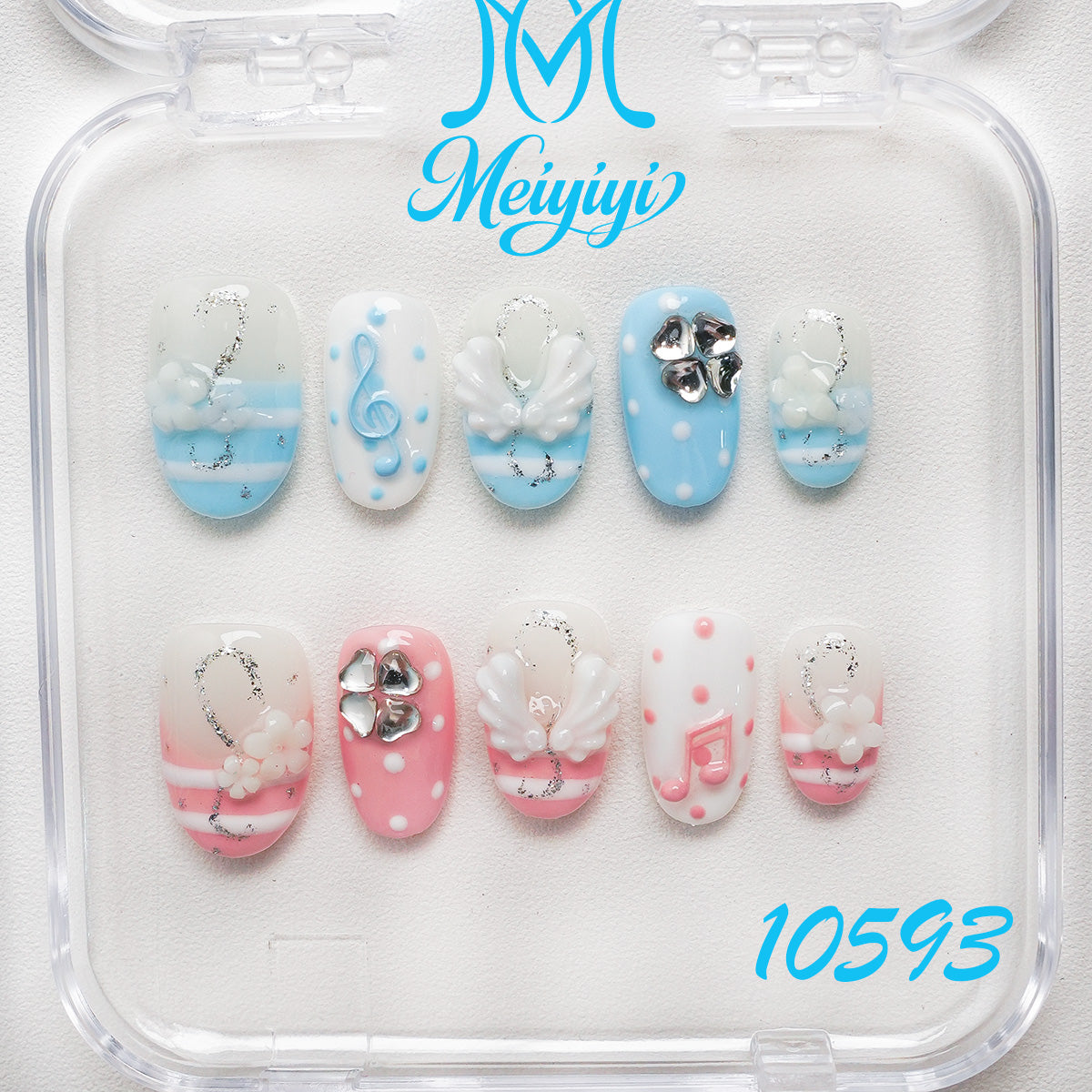 10593-MYY's designer original high-end design customized luxury hand-painted wearable nail art
