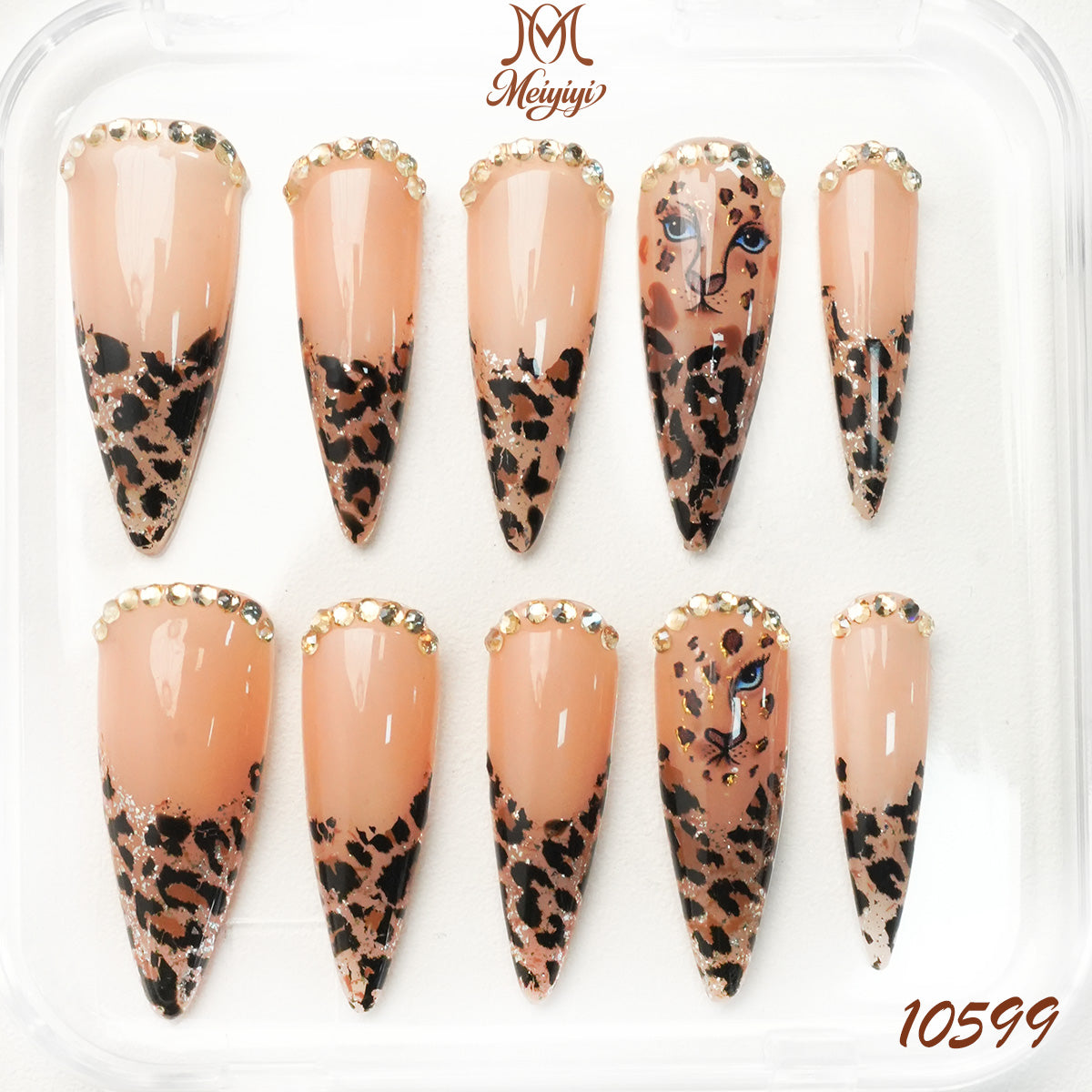 10599-MYY's designer original high-end design customized luxury hand-painted wearable nail art