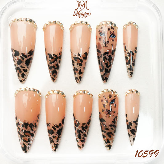 10599-MYY's designer original high-end design customized luxury hand-painted wearable nail art