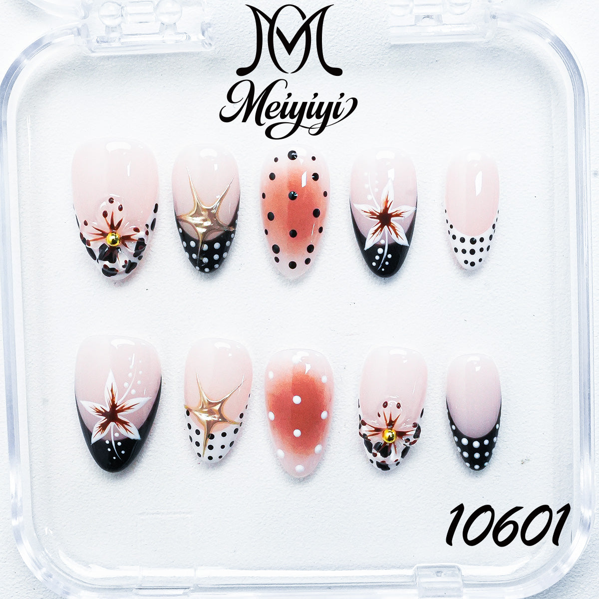 10601-MYY's designer original high-end design customized luxury hand-painted wearable nail art