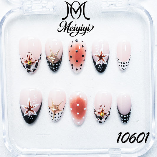 10601-MYY's designer original high-end design customized luxury hand-painted wearable nail art