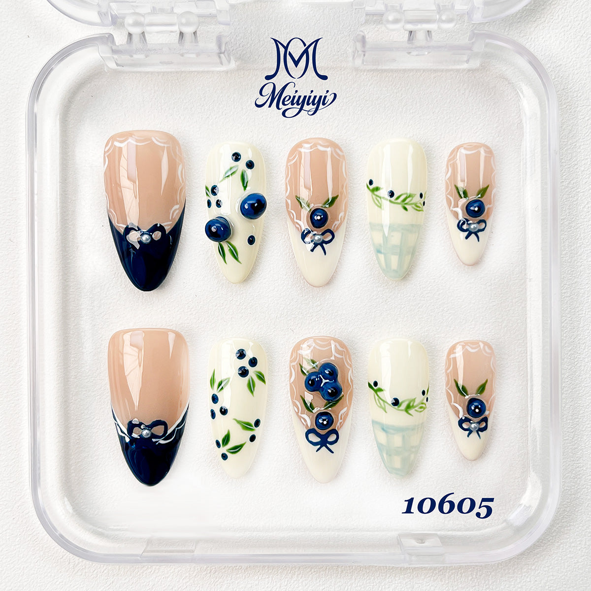 10605-MYY's designer original high-end design customized luxury hand-painted wearable nail art