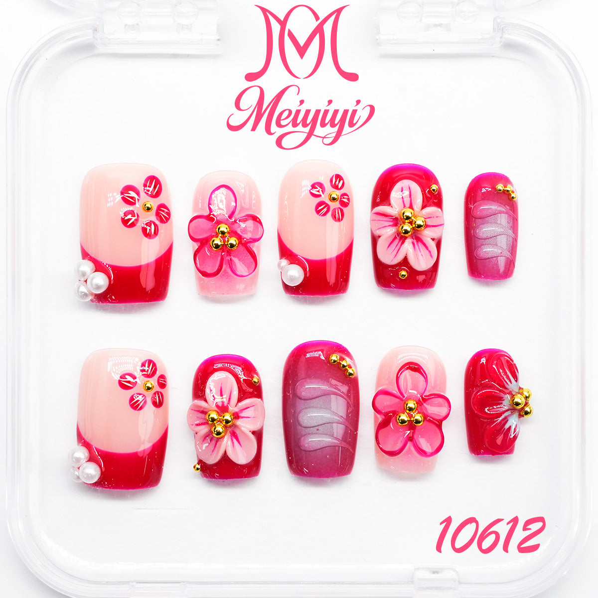 10612-MYY's designer original high-end design customized luxury hand-painted wearable nail art