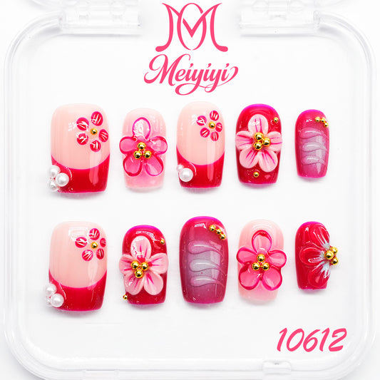 10612-MYY's designer original high-end design customized luxury hand-painted wearable nail art