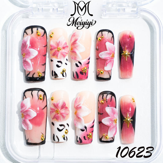 10623-MYY's designer original high-end design customized luxury hand-painted wearable nail art