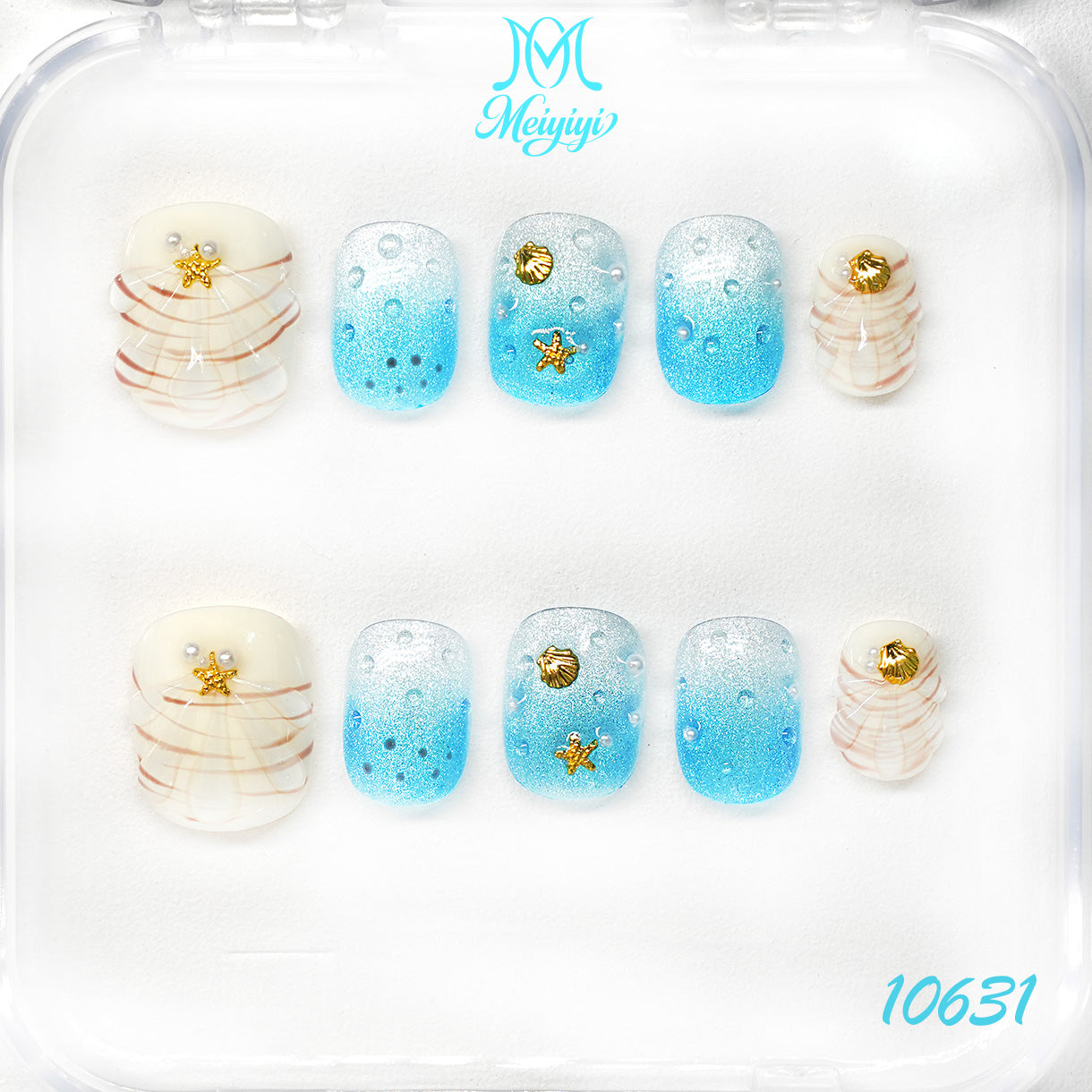 10631-MYY's designer original high-end design customized luxury hand-painted wearable nail art