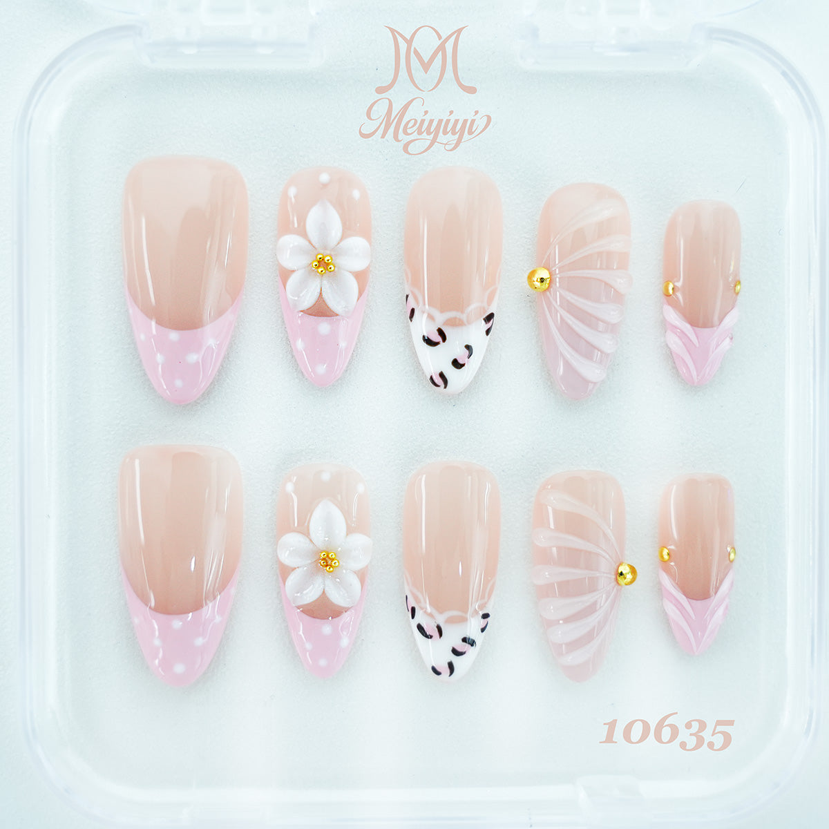 10635-MYY's designer original high-end design customized luxury hand-painted wearable nail art