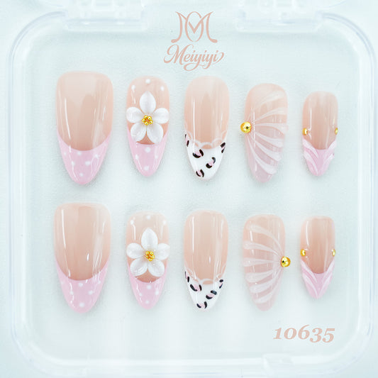 10635-MYY's designer original high-end design customized luxury hand-painted wearable nail art