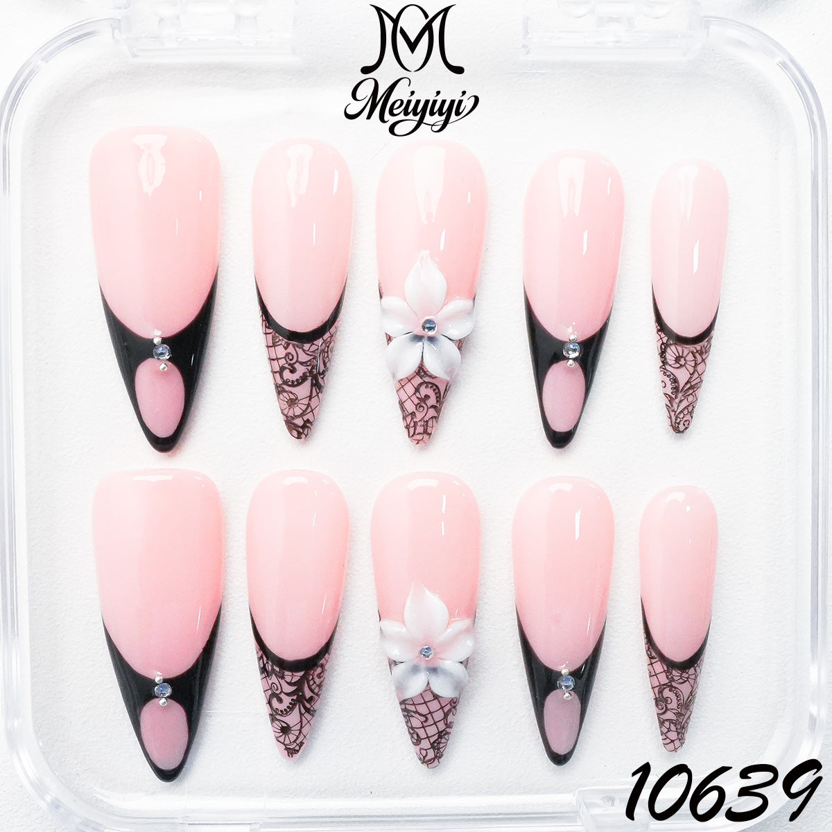 10639-MYY's designer original high-end design customized luxury hand-painted wearable nail art