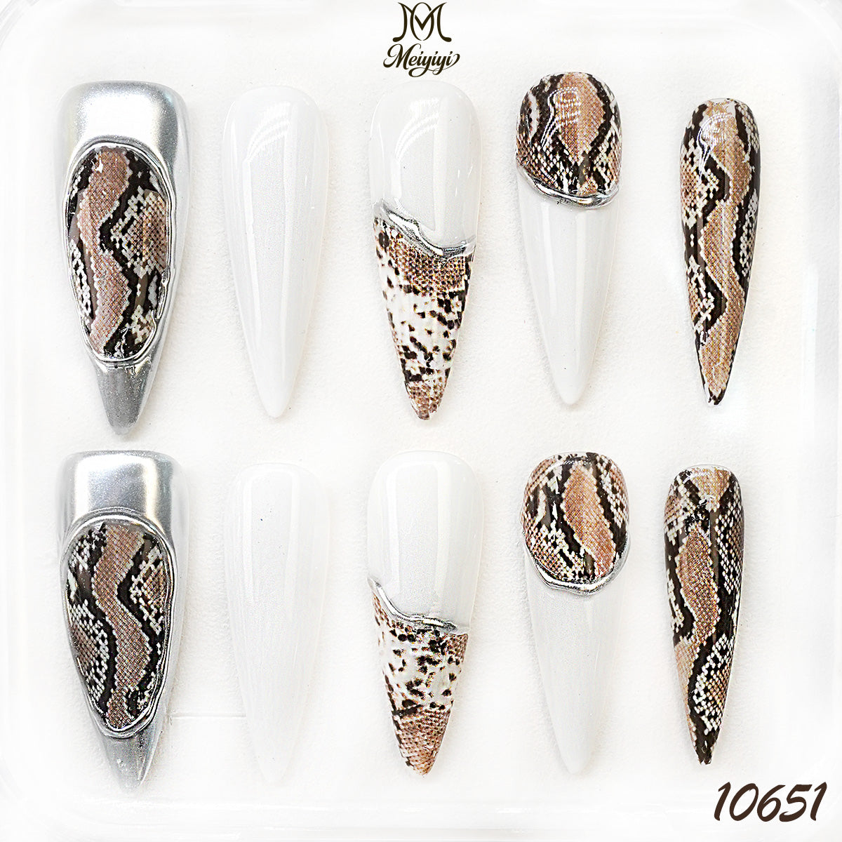 10651-MYY's designer original high-end design customized luxury hand-painted wearable nail art