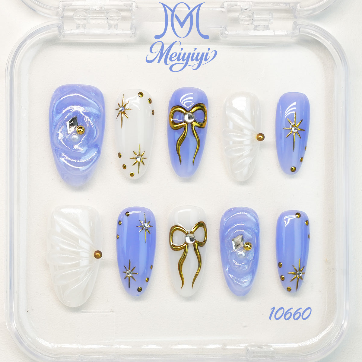 10660-MYY's designer original high-end design customized luxury hand-painted wearable nail art