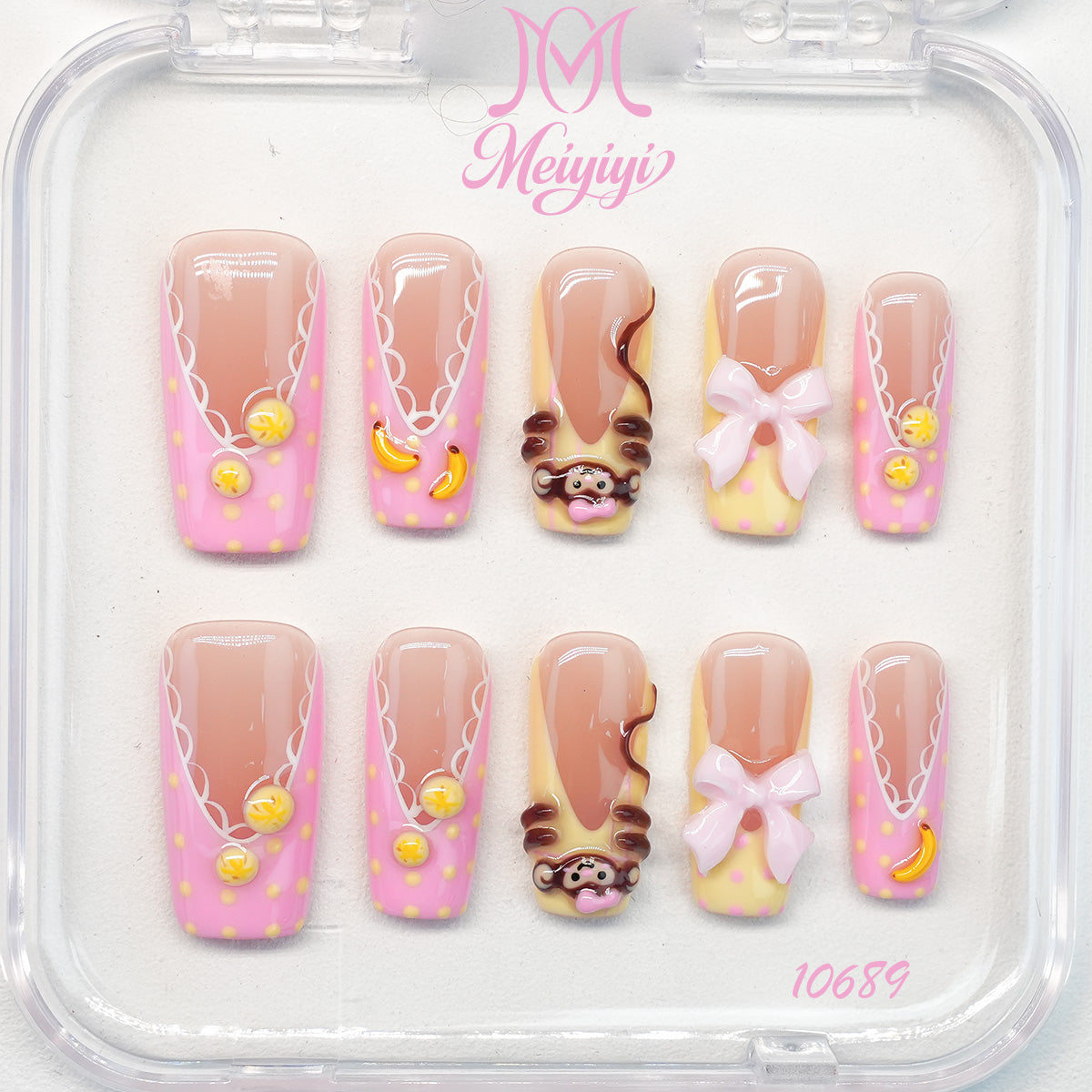 10689-MYY's designer original high-end design customized luxury hand-painted wearable nail art