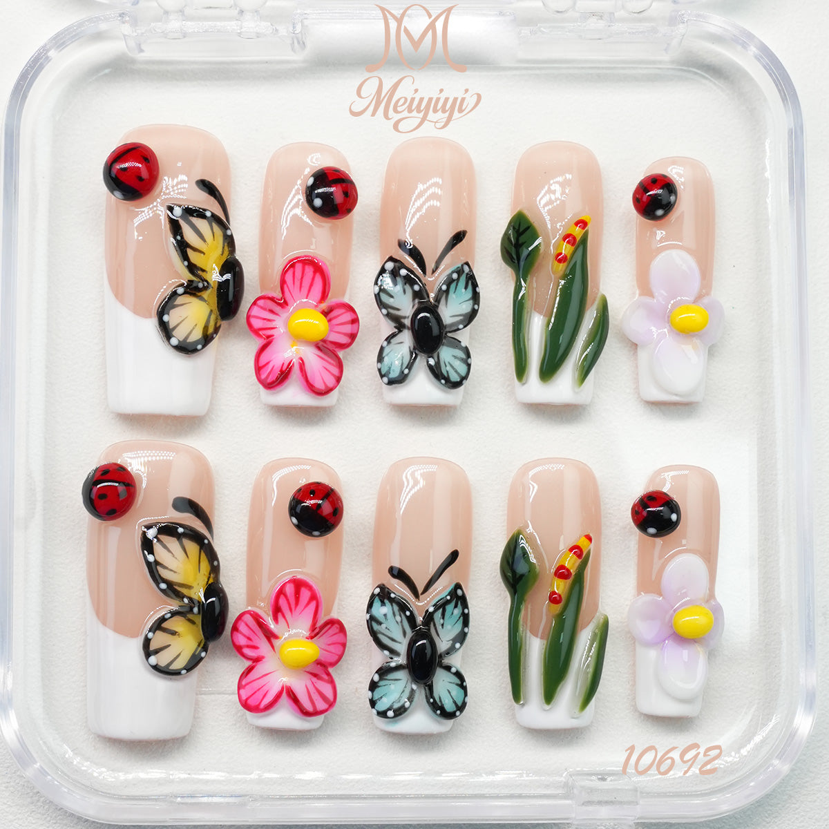 10692-MYY's designer original high-end design customized luxury hand-painted wearable nail art