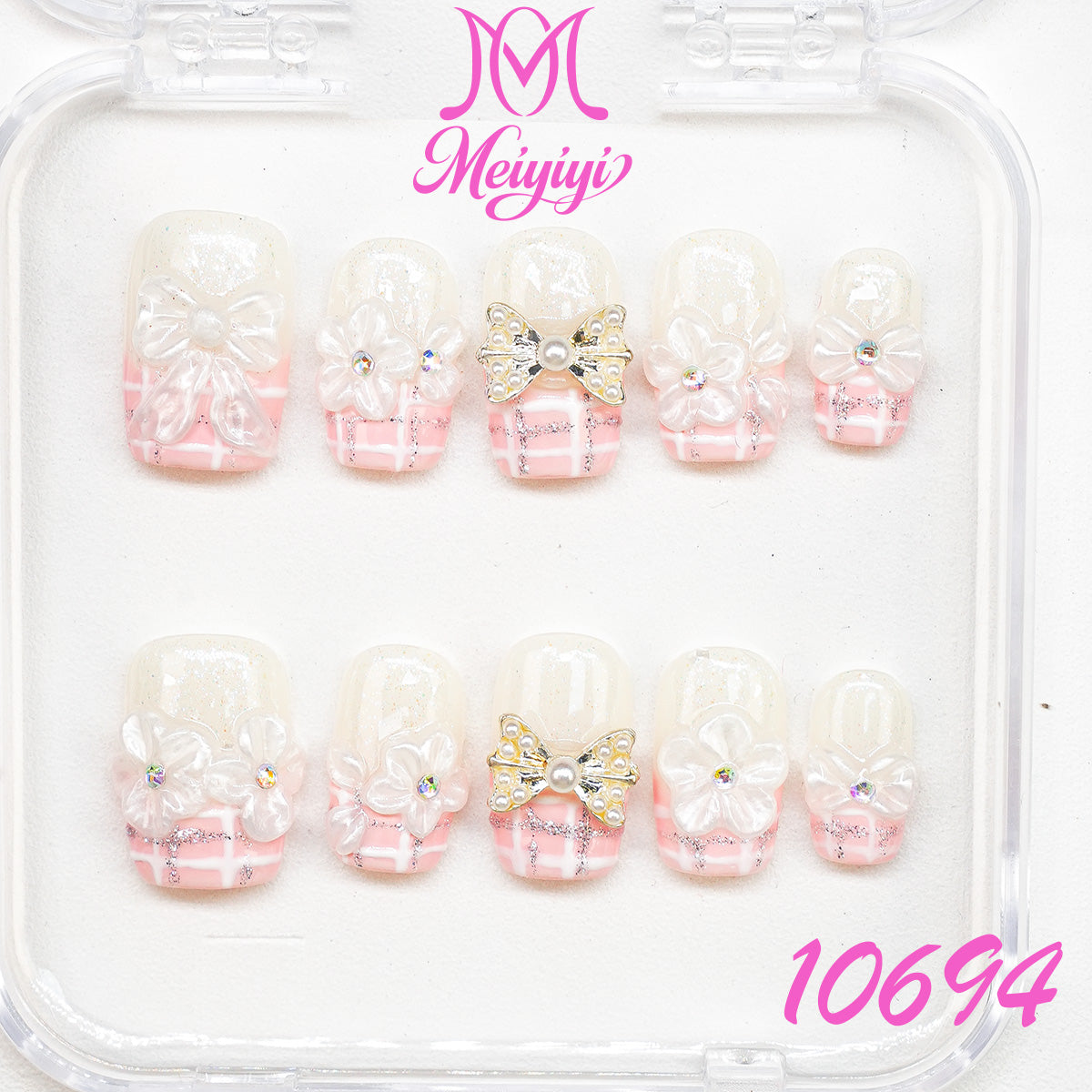 10694-MYY's designer original high-end design customized luxury hand-painted wearable nail art