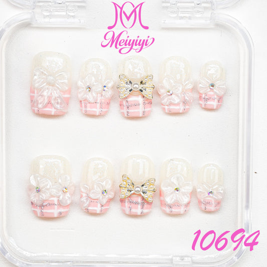 10694-MYY's designer original high-end design customized luxury hand-painted wearable nail art