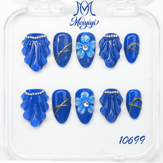 10699-MYY's designer original high-end design customized luxury hand-painted wearable nail art