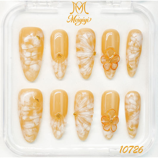 10726-MYY's designer original high-end design customized luxury hand-painted wearable nail art