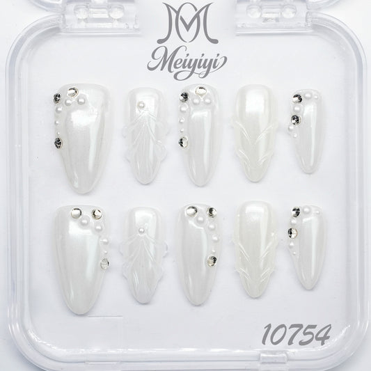 10754-MYY's designer original high-end design customized luxury hand-painted wearable nail art