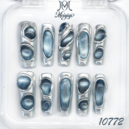 10772-MYY's designer original high-end design customized luxury hand-painted wearable nail art