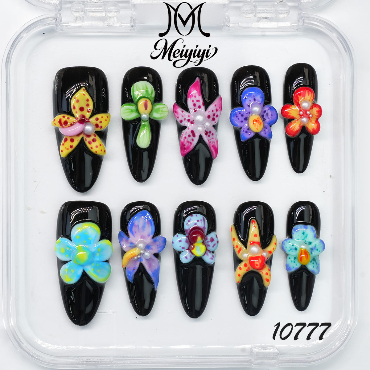 10777-MYY's designer original high-end design customized luxury hand-painted wearable nail art