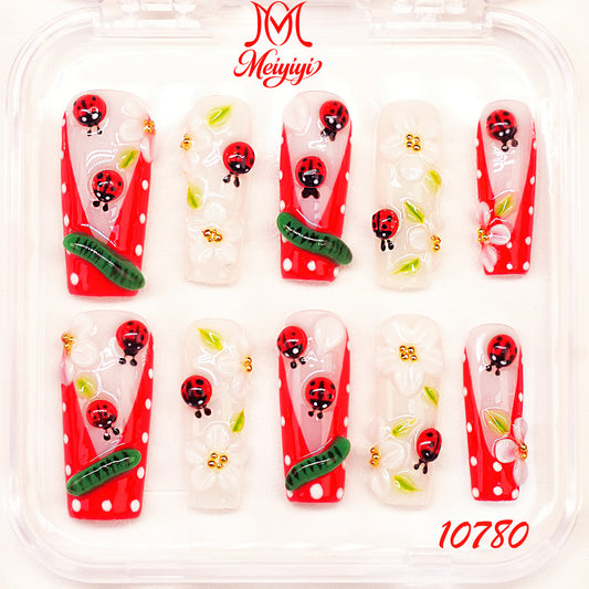 10780-MYY's designer original high-end design customized luxury hand-painted wearable nail art
