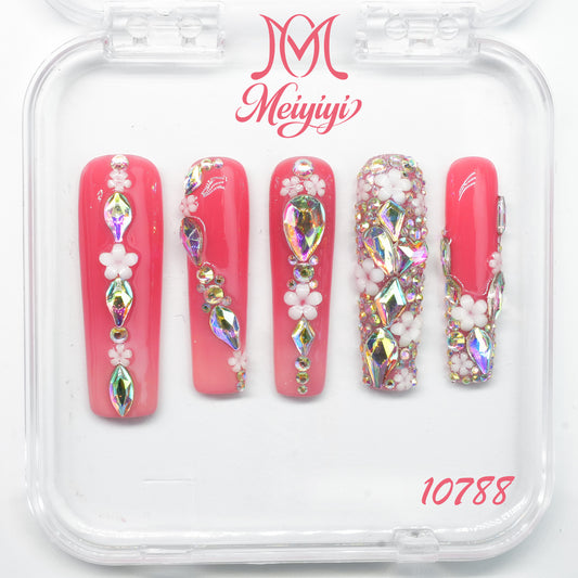 10788-MYY's designer original high-end design customized luxury hand-painted wearable nail art