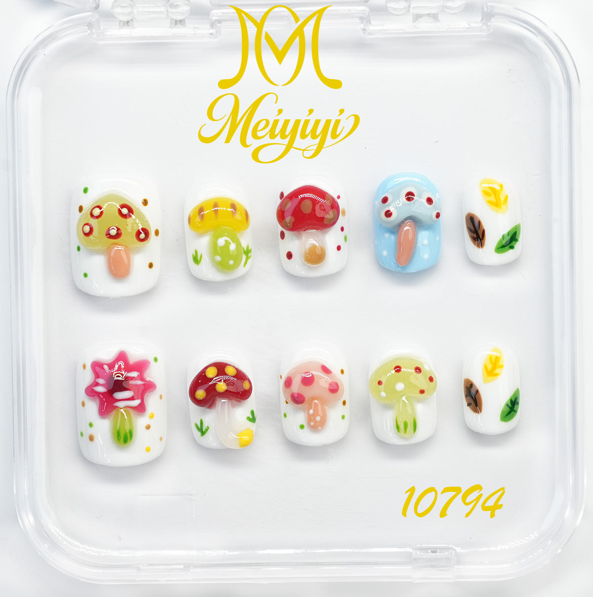 10794-MYY's designer original high-end design customized luxury hand-painted wearable nail art