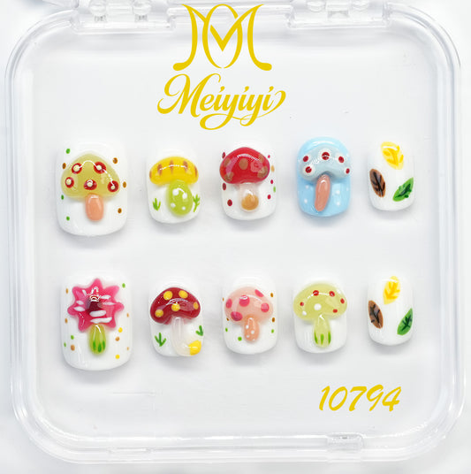 10794-MYY's designer original high-end design customized luxury hand-painted wearable nail art