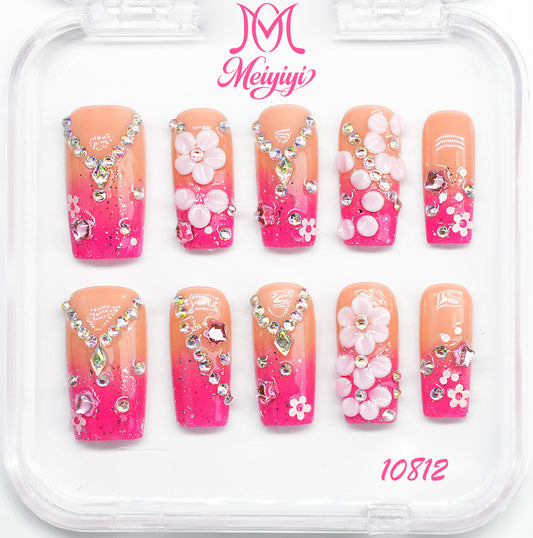 10812-MYY's designer original high-end design customized luxury hand-painted wearable nail art