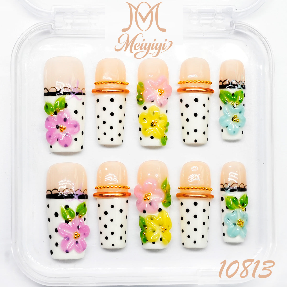 10813-MYY's designer original high-end design customized luxury hand-painted wearable nail art