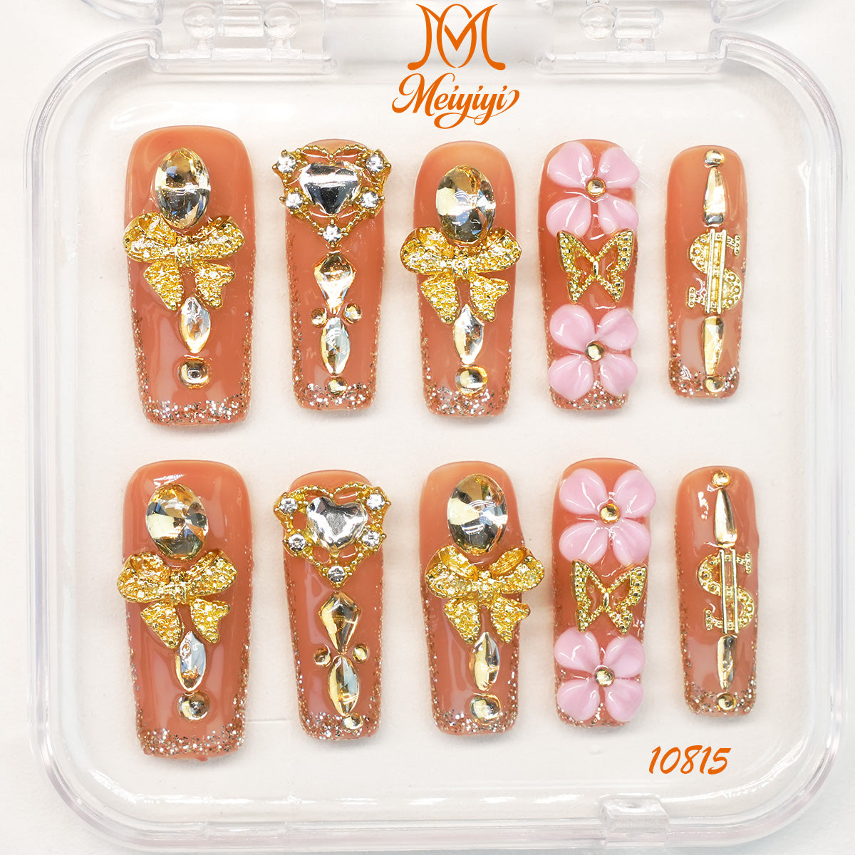 10815-MYY's designer original high-end design customized luxury hand-painted wearable nail art