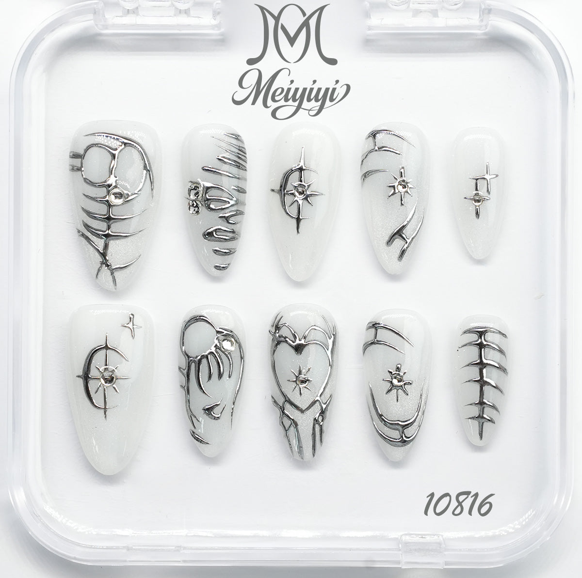 10816-MYY's designer original high-end design customized luxury hand-painted wearable nail art