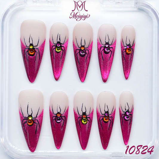 10824-MYY's designer original high-end design customized luxury hand-painted wearable nail art