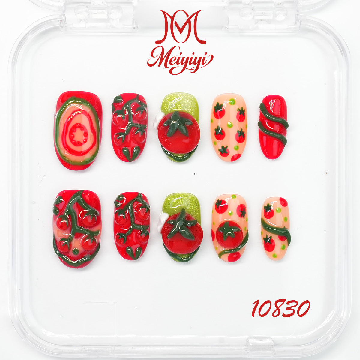 10830-MYY's designer original high-end design customized luxury hand-painted wearable nail art