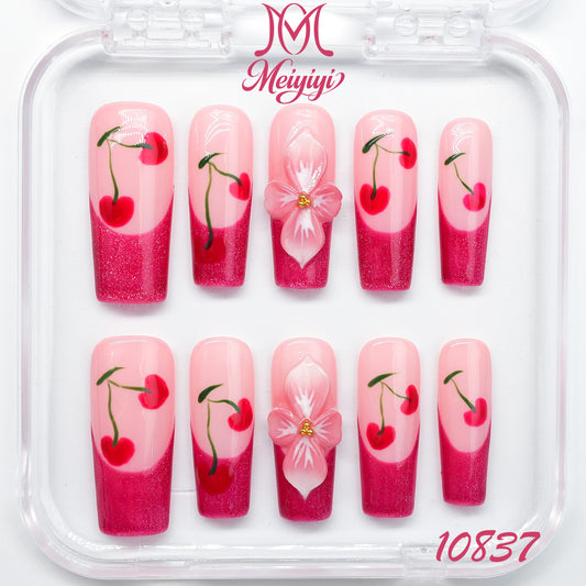 10837-MYY's designer original high-end design customized luxury hand-painted wearable nail art