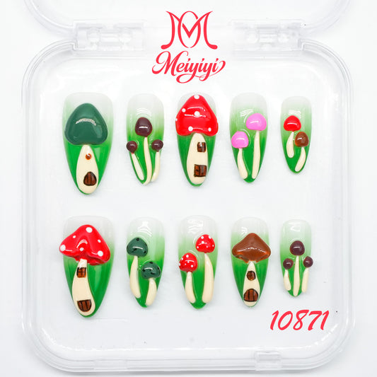 10871-MYY's designer original high-end design customized luxury hand-painted wearable nail art