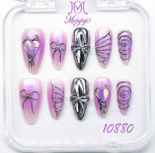 10880-MYY's designer original high-end design customized luxury hand-painted wearable nail art