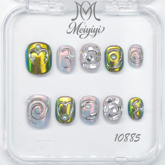 10885-MYY's designer original high-end design customized luxury hand-painted wearable nail art