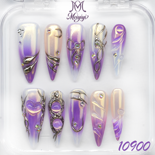 10900-MYY's designer original high-end design customized luxury hand-painted wearable nail art