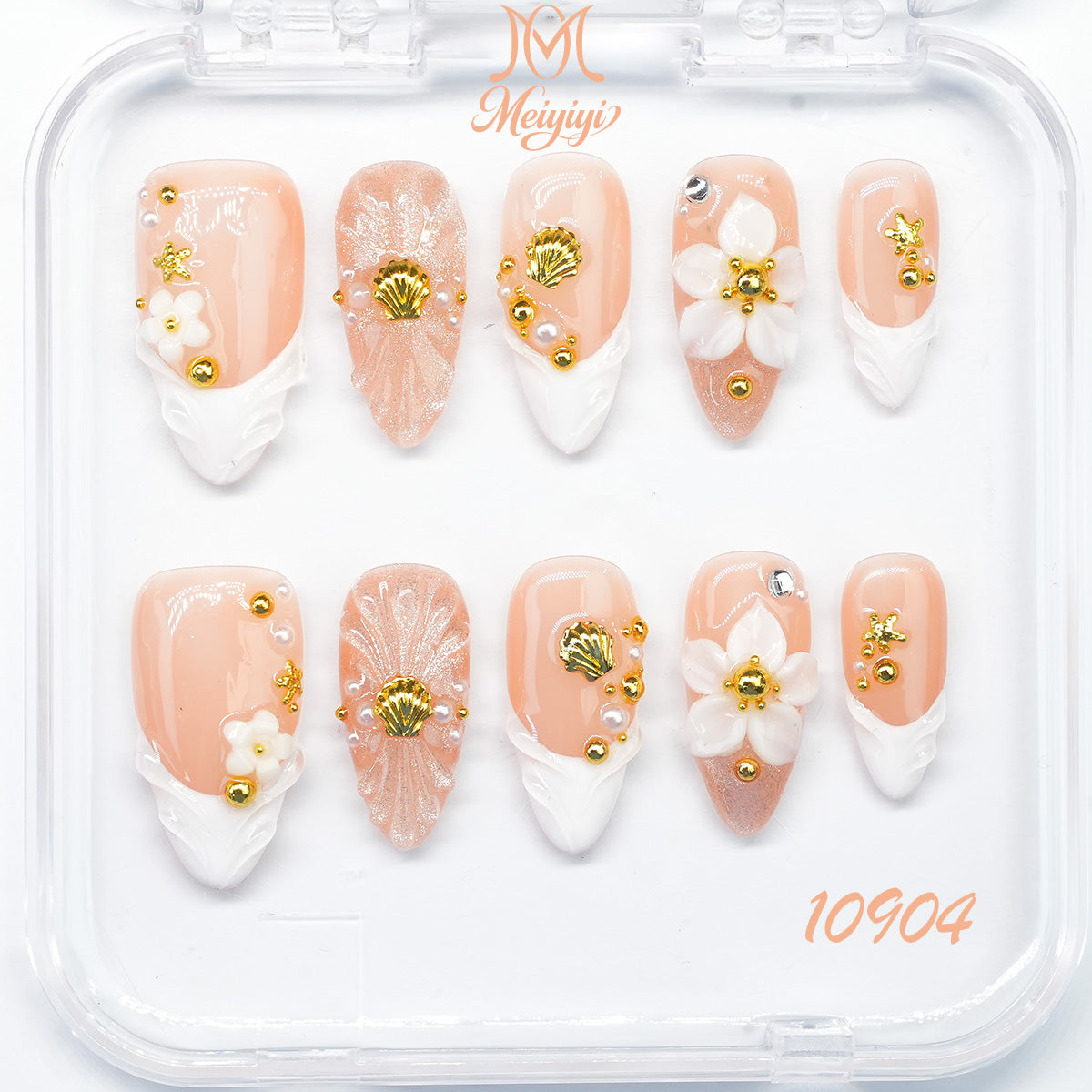 10904-MYY's designer original high-end design customized luxury hand-painted wearable nail art