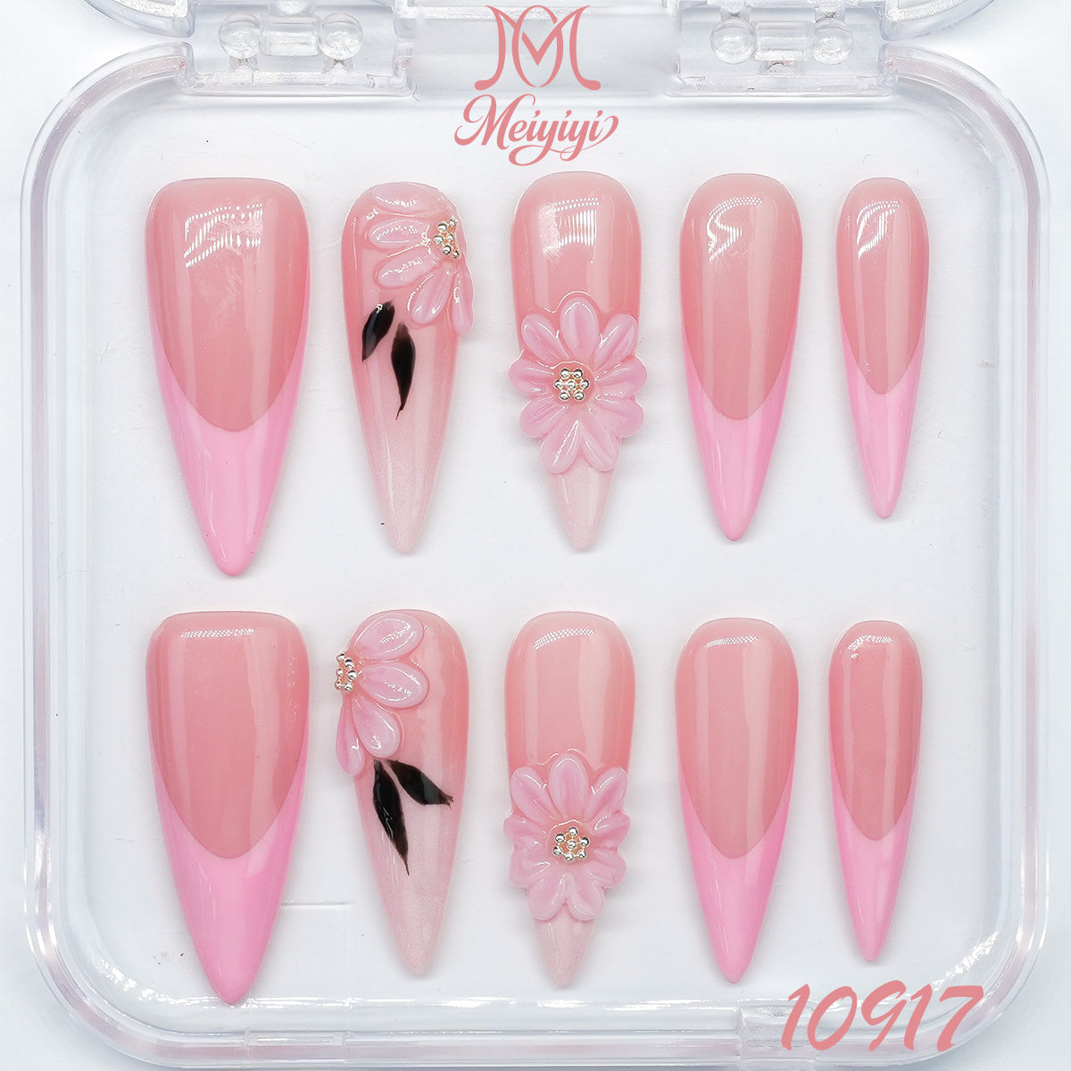 10917-MYY's designer original high-end design customized luxury hand-painted wearable nail art