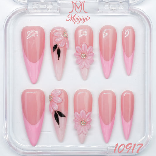 10917-MYY's designer original high-end design customized luxury hand-painted wearable nail art
