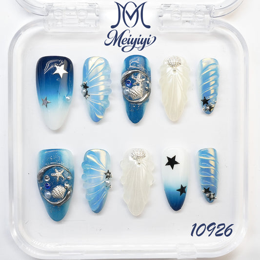 10926-MYY's designer original high-end design customized luxury hand-painted wearable nail art