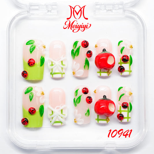 10941-MYY's designer original high-end design customized luxury hand-painted wearable nail art