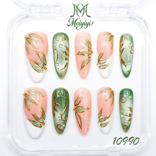 10990-MYY's designer original high-end design customized luxury hand-painted wearable nail art