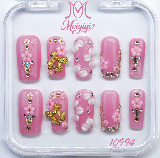 10994-MYY's designer original high-end design customized luxury hand-painted wearable nail art