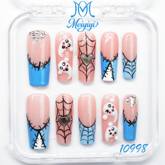 10998-MYY's designer original high-end design customized luxury hand-painted wearable nail art