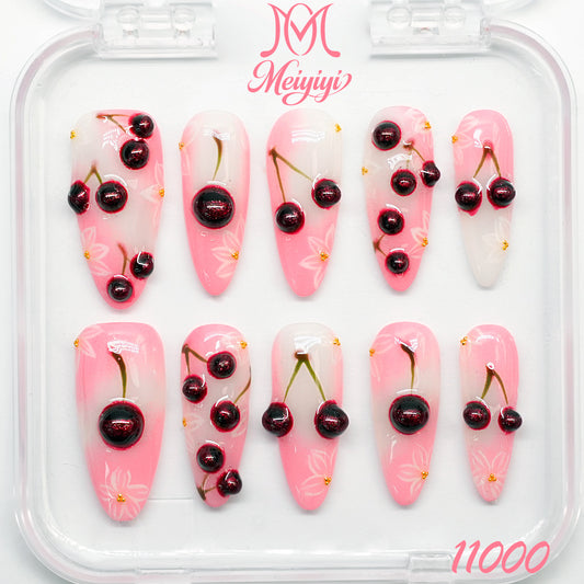 11000-MYY's designer original high-end design customized luxury hand-painted wearable nail art