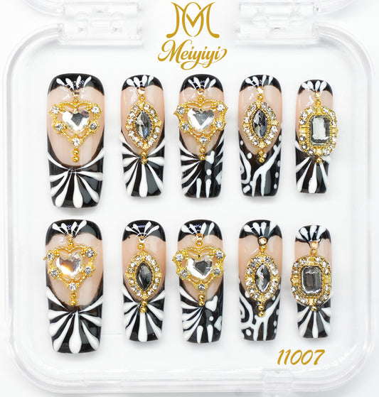 11007-MYY's designer original high-end design customized luxury hand-painted wearable nail art